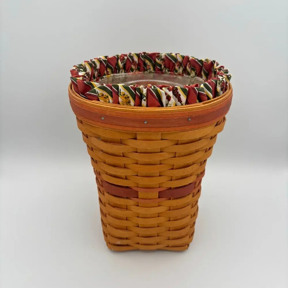Longaberger Snapdragon Basket w/ 2 Protectors & Lining - 1998 May Series